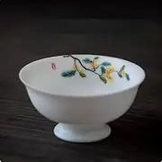 Small teacup Traditional Chinese Tea Cup Small teacups bulk Master Cup ceramic Hand-painted suet jade (osmanthus)