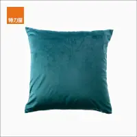 在飛比找momo購物網優惠-【特力屋】荷蘭絨素色抱枕套45x45cm-藍綠