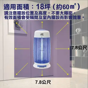 【友情牌】15W電擊式捕蚊燈(VF-1562)飛利浦燈管