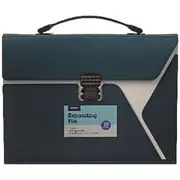 J.Burrows A4 Expanding File 19 Pocket Button Blue