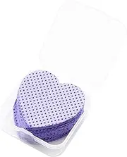 50x Disposable Nail Polish Remover Pads Nail Cleaning Patches Soft Cloths Lint Free Salon Tool Fabric Home Use Nail Wipe, purple