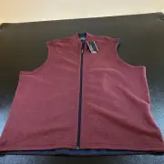Roundtree Yorke Reversible Vest Full Zip Sleeveless Red Blue Mens 2XL XXL NWT