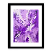 Framed Art Color White Purple Drips Framed print Art Poster