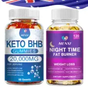 Keto BHB Gummies Advanced Night Time Slimming Fat Burner Weight Loss Supplement