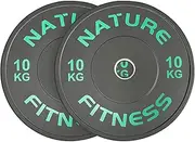 Rubber Coded Olympic Bumper Weight Plates, Bumper Plate Olympic Weight Plates for Barbell Strength Training, Weightlifting and Crossfit