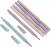 jojofuny 6pcs Dual Tips Highlighter Pens for School Studies Lightweight Markers for Note Taking Convenient Fluorescent Markers Pastel Color Highlighting present for Students and Teachers