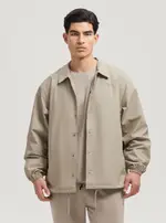 GUESS Eco Beige Laerte Active Shacket Size: XL, Polyester