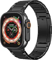 Titanium Bands Compatible with Apple Watch Ultra 2/Ultra Series 10 9 8 7 6 5 4 SE, Band for Apple Watch 49mm 46mm 45mm 44mm, 49g Lightweight Pure Titanium Metal Strap for iWatch