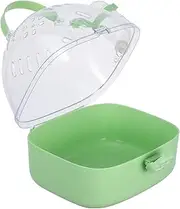 BESPORTBLE Portable Small Animal Carrier with Water Bottle Versatile Travel Cage for Hamsters Rabbits Mice Birds Durable Design Secure Locking Mechanism Stylish Avocado