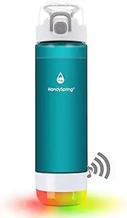 HANDYSPRING - Smart Water Bottle with Reminder To Drink Water, Lights And Sound, Water Intake Tracker, Rechargeable, Tritan Plastic, Spout Hydrate Glow Bottle 26 Oz, Smart Hydration Reminder (Green)