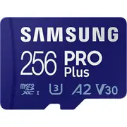 Samsung Pro PLUS microSDXC Memory Card - 256GB Includes Adapter - Read up to 180MB/s - Write up to 130MB/s [MB-MD256SA/APC]
