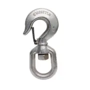 7/8" Drop Forged Swivel Hook Lifting Hook 2,500 LBS WLL Stainless Steel T316