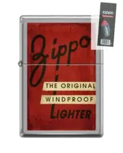 Zippo 82139 vintage zippo box top original windproof Lighter + FLINT PACK