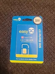 EASYGO sim by H2O Wireless OEM 3 in 1 NANO Sim. H2O WIRLESS SIM PREPAID | US