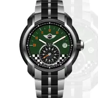 在飛比找momo購物網優惠-【MINI Swiss Watches】賽車競速旗幟鋼帶腕錶