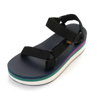 TEVA W FLATFORM UNIVERSAL PETRO-織帶涼鞋 女款 厚底涼鞋 1013653-BLK