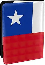 [GaxfjRu] Flag of Chile Print Leather Passport Holder Covers Case, Waterproof Travel Wallet Passport Holder for Women Men, Black, One Size