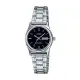 【CASIO 卡西歐】指針女錶 不鏽鋼錶帶 黑 日/星期 防水(LTP-V006D-1B2)