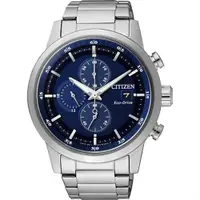 在飛比找ETMall東森購物網優惠-CITIZEN Eco-Drive 光動能城市計時碼錶-藍/