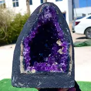 4.87LB Natural Amethyst geode quartz clustercrystal specimen Healing