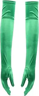 [DEARMAMY] 1 Pair Gloves Evening Party Opera Glove Fishnet Long Sleeve Glove St Patricks Day Party Accessory St Patricks Day Costume Accessories The Mitten Apparel Arm Warmer Green Polyester