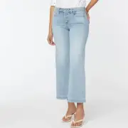 NYDJ Teresa Wide Leg Ankle Jeans With Embroidered Waistband Solstice 18 NWT