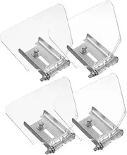 SOESFOUFU 4Pcs Bench Grinder Safety Shield Durable Transparent Eye Guards for Dust Protection Easy Installation for Small Workspaces Replacement Parts for Home and Workshop Grinders