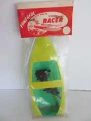 Vintage 1950s Wind-up Speed Boat Rubber Band Powered Flex Ware Old Store Stock