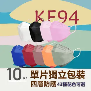 韓版KF94 四層防護口罩 成人/多色 立體口罩 每片獨立包裝