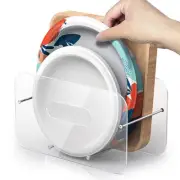 Round/Square Plastic, Foam & Paper Plate Dispenser, Space-Saving 7-12 Inch Di...