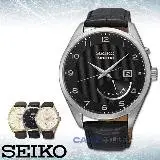 SRN051P1 SEIKO 時尚石英男錶 皮革錶帶 黑色 防水100米 人動電能