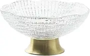 Creative Glass Fruit Bowl,Fruit Plate Candy and Dry Fruit Tray for Living Room Coffee Table, Home Decorative Storage Accessory Snack Plate