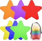 Outus 48 Pieces Stars Shape Carpet Markers 4 Inch School Teachers Classroom Floor Color Marker Star Carpet Mark for Kindergarten and Preschool