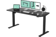 Height Adjustable Electric Standing Desk - Home Office Table (Black, 150x60cm)