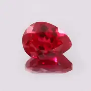 AAA Natural Flawless Burmese Blood Red Ruby Pear Loose Gemstone Cut 4.65 CT