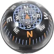ibasenice Mini Black Ball Compass Durable Plastic Car Compass for Dashboard Adults Accurate Navigation for Hiking Camping Motorcycles