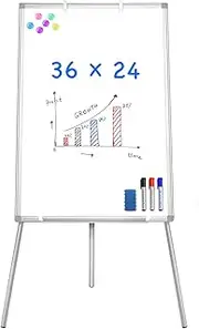 Easel Whiteboard - Magnetic Portable Dry Erase Easel Board 36 x 24 Tripod Whiteboard Height Adjustable Flipchart Easel Stand White Board for Office or Teaching at Home & Classroom