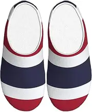 [EdWal] Thailand Flag print Winter Warm Slippers Indoor Anti-skid Plush Slippers Relaxing at Home for Women Men