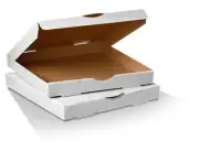 100x Pizza Box 13 Inch White Cardboard Recyclable Takeaway Restaurant