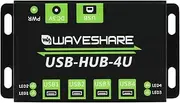 Waveshare Industrial Grade USB HUB Extending 4X USB 2.0 Ports Suitable for Industrial/Office Environments with Higher Level Device Requirements-Without Power Supply