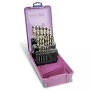 Bordo 2010-F3 - Drill Set - Cobalt Imperial 29 Piece 1/16 - 1/2" + Bonus Caddy With x5 Smallest Sizes