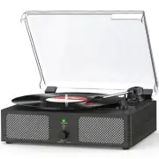 Bluetooth Turntable with Built-in Speakers RCA Output Vintage Record Player