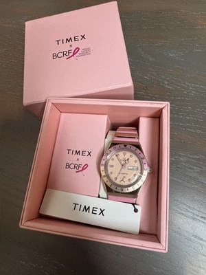 Timex Women's Watch Q x BCRF Quartz Rose Gold Dial Two Tone Bracelet TW2V52700
