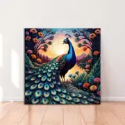 Abstract Peacock Design Limited Edition High Quality Home Decor Australian Made