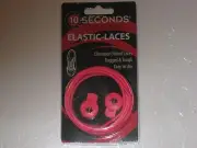 Ten Seconds Elastic Stretch Shoelaces Shoe Laces Lock Lace Pink 36” Unisex
