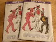 1976 SIMPLICITY #7683 - CHILDREN'S BUNNY - CAT & TIGER COSTUME PATTERN 10 FF