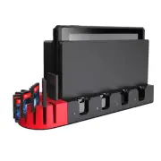 LED Charging Dock Station Stand Card With 4 Ports For Nintendo Switch Joy-Con C