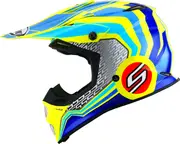 Suomy MX Speed Pro Forward, motocross helmet Mips , color: Blue/Light Blue/Neon-Yellow/Red , size: S
