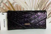 BRAHMIN NWT PASSION PURPLE EXCELSIOR VERONICA WALLET ~ GENUINE LEATHER