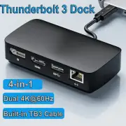 Thunderbolt 3 Docking Station Dual Monitor 4K USB C Dock DP HDMI 2.0 Ethernet